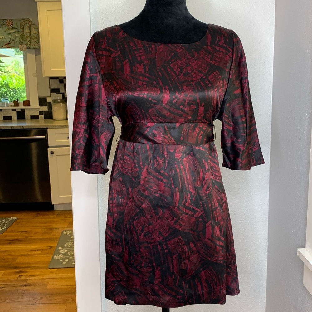Semantiks Petite M 100% Sultry Silk Dark Academia Dress quiet luxury artsy